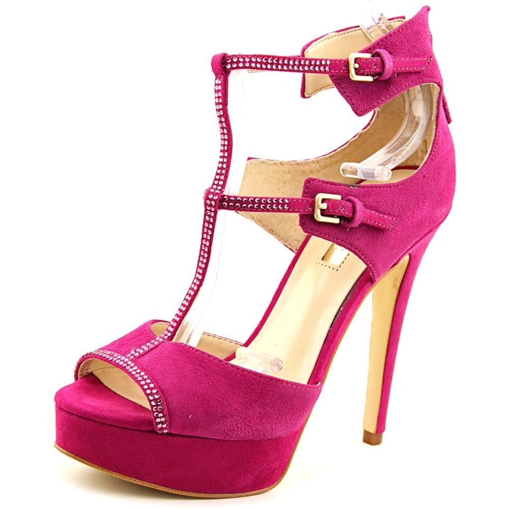 Guess Karlee Women Open Toe Suede Pink Platform